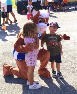 Unser Maskottchen Foxi beim Kinderfreunde Fest